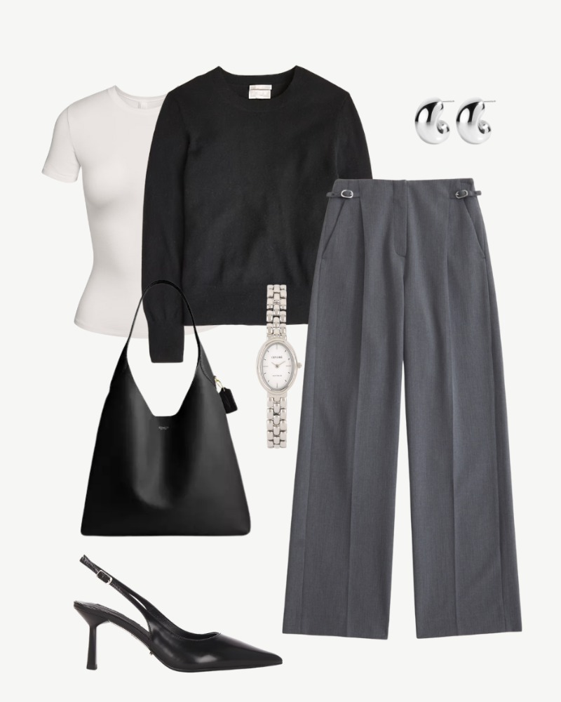 Smart Casual Desk to Dinner Outfit for Winter