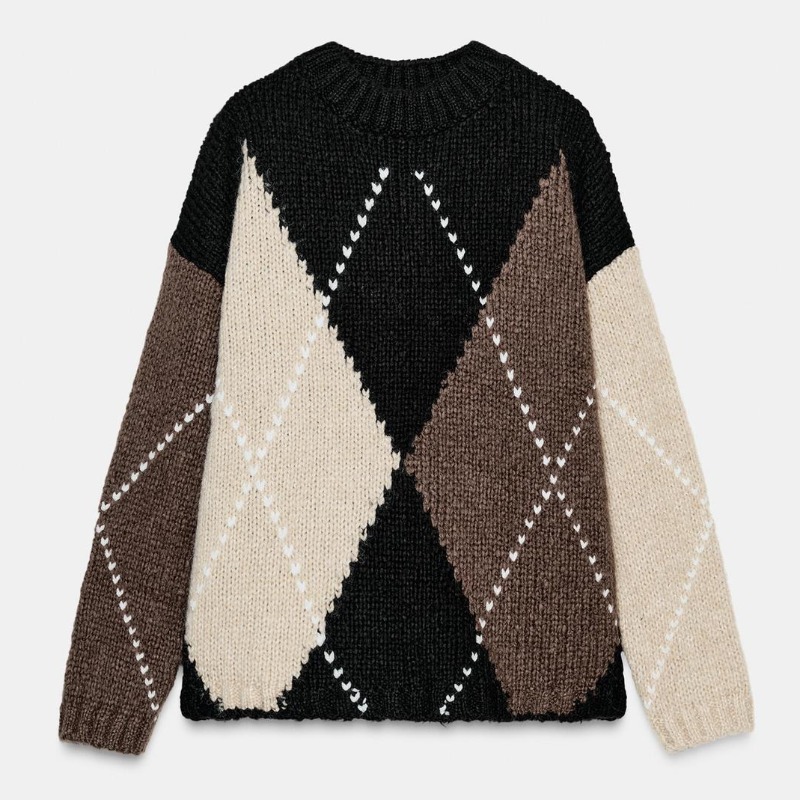 DIAMOND KNIT JUMPER — Zara
