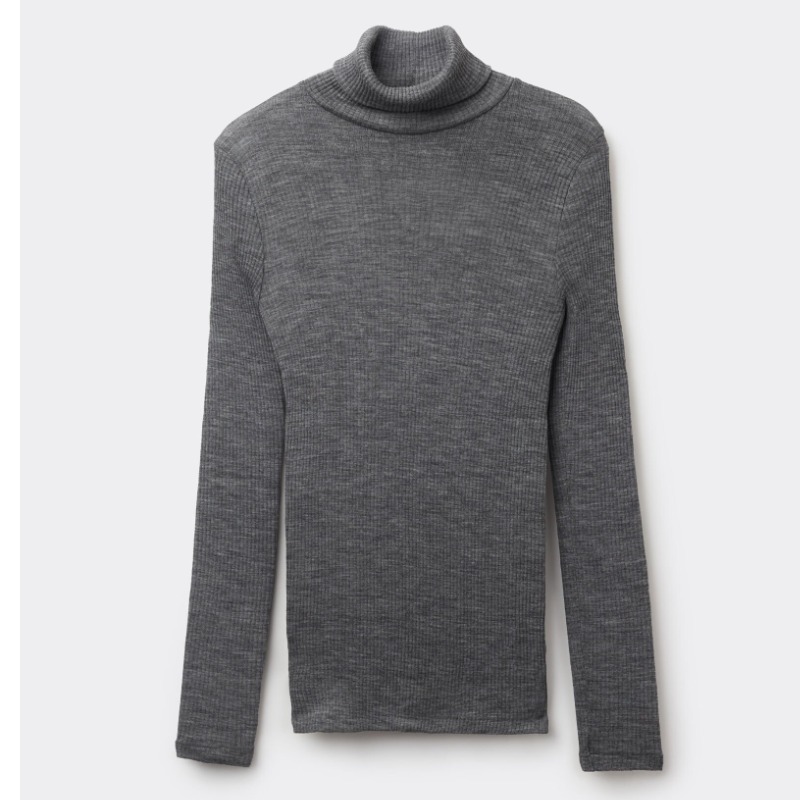 Long-sleeve High-Neck Tubular Top in Wool and Silk — Intimissimi