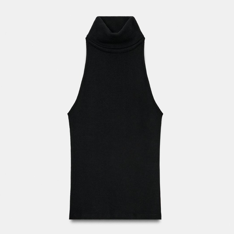 HIGH NECK SLEEVELESS TOP — Zara