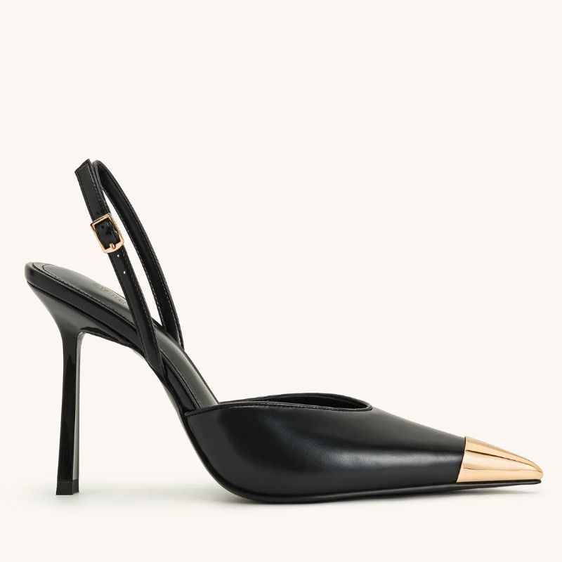 Savannah Gold Tipped Slingback Pumps — JW PEI