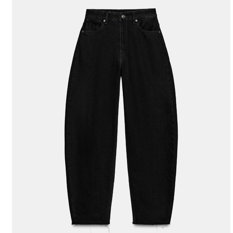 TRF BARREL HIGH-WAIST JEANS — Zara