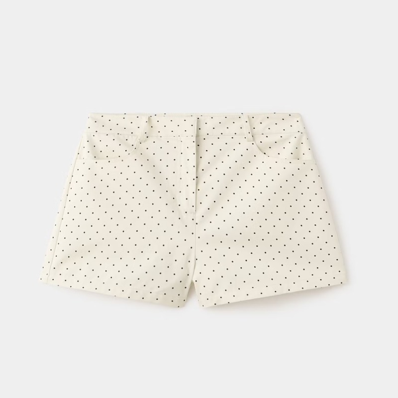 Polka-dot cotton shorts — MANGO
