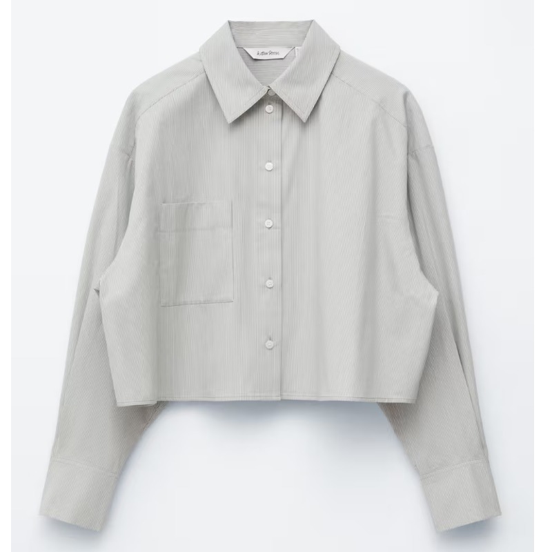 Cropped Oversized Cotton Shirt — & Other Stories