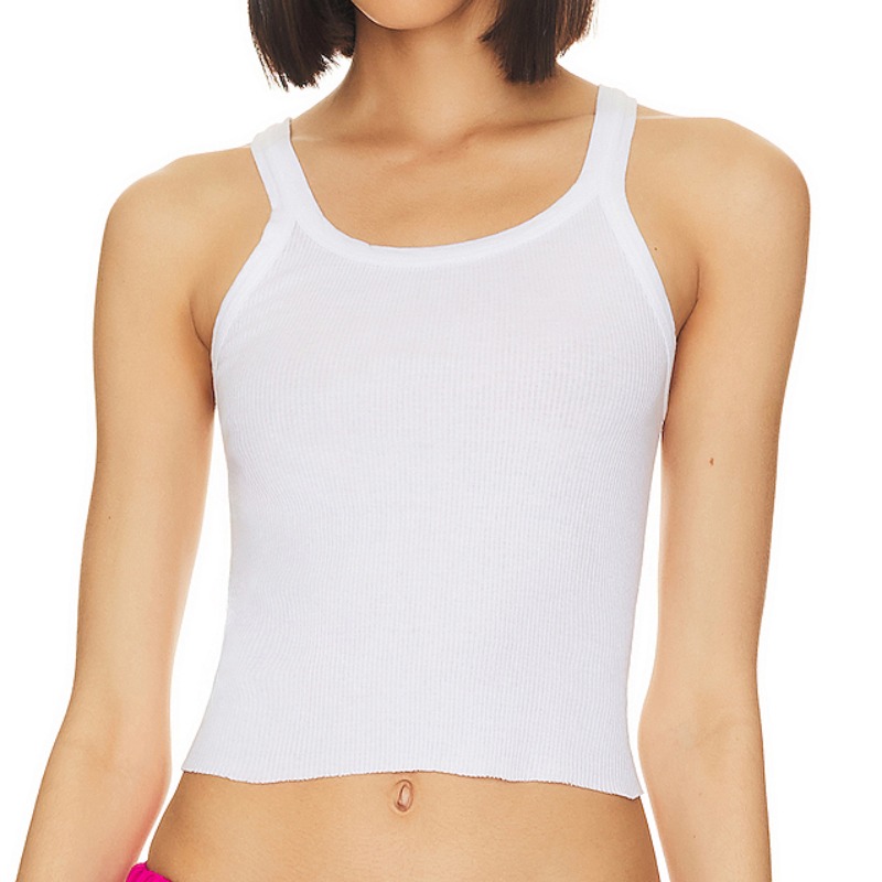 x Hanes Cropped Rib Tank — RE/DONE
