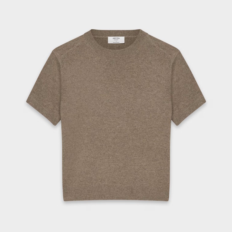 Bare Cashmere Bloor Shortsleeve Sweater — Aritzia