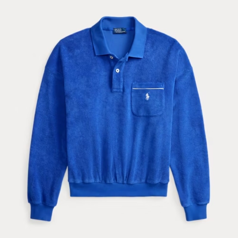 Terry Long-Sleeve Polo Shirt — Ralph Lauren
