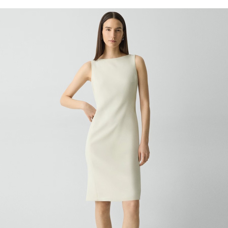 Flared Dress in Admiral Crepe — Theory