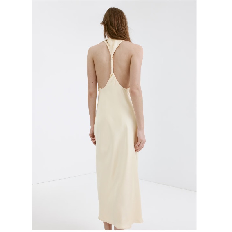 Back detail satin dress — MANGO