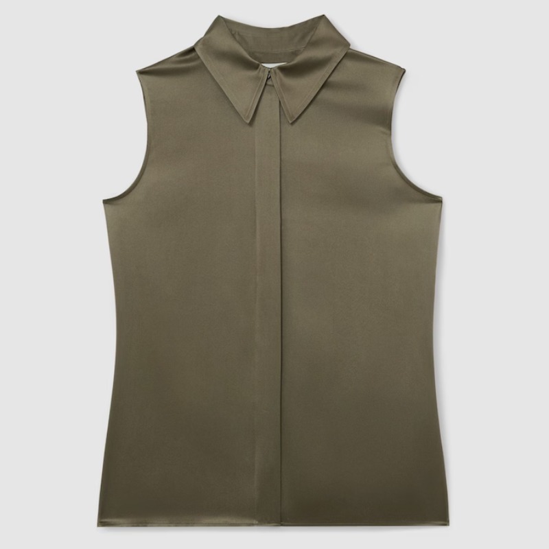 Silk Sleeveless Shirt — Reiss