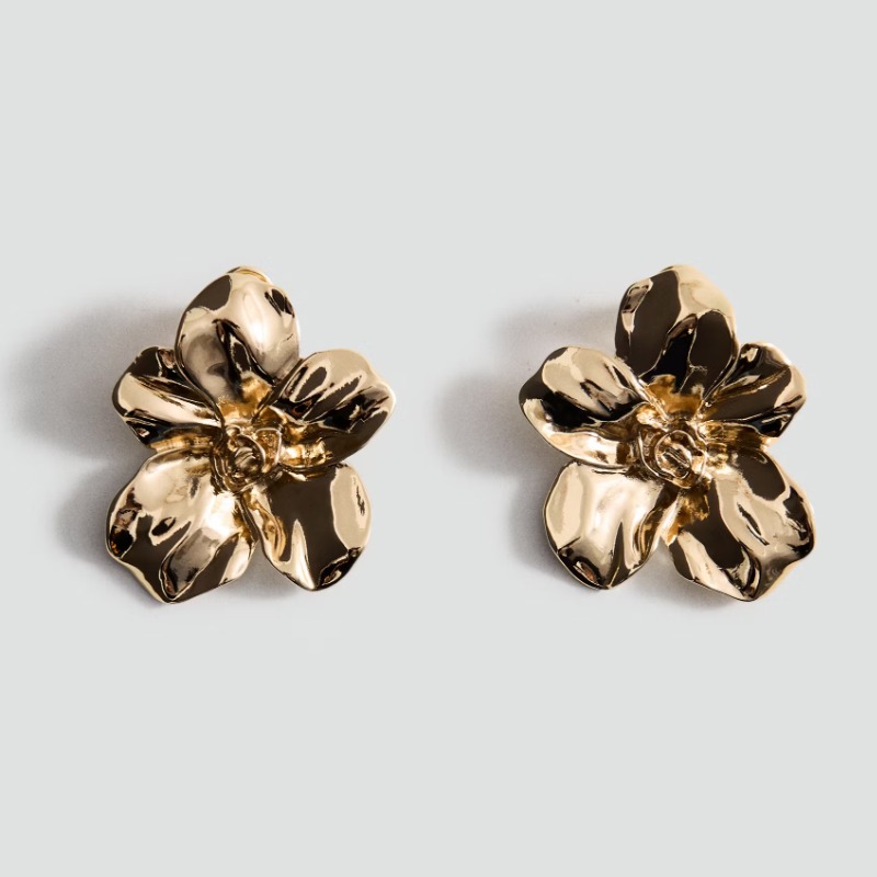 Flower-design earrings — MANGO