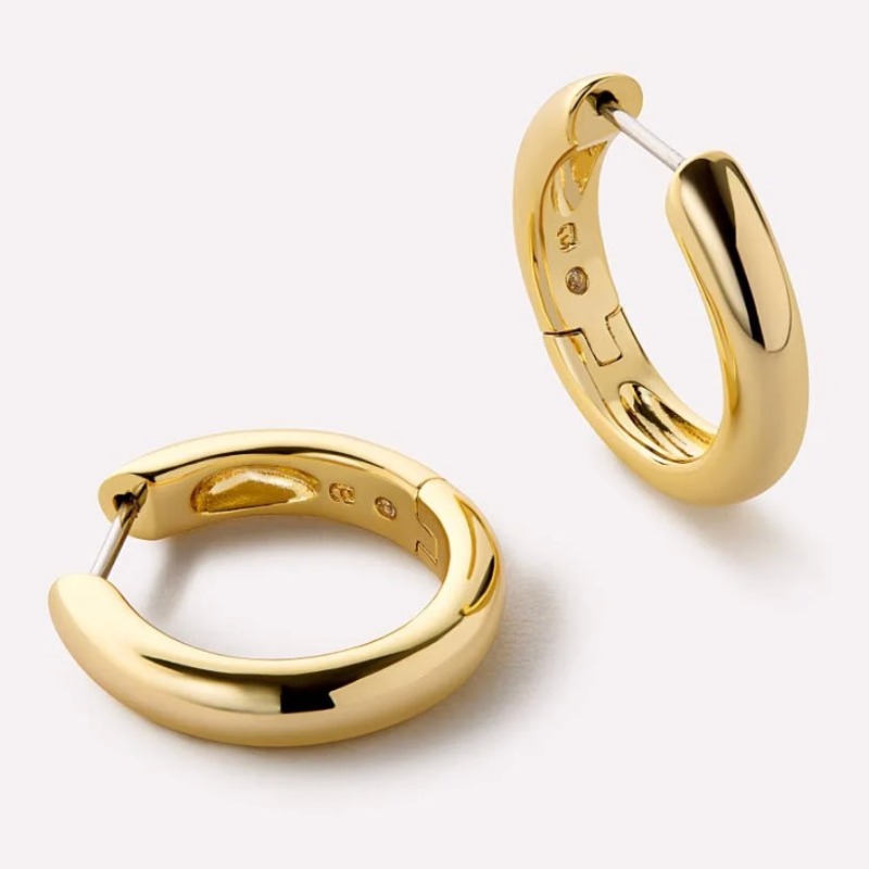 Gold Hoop Earrings - Giulia Medium — Ana Luisa