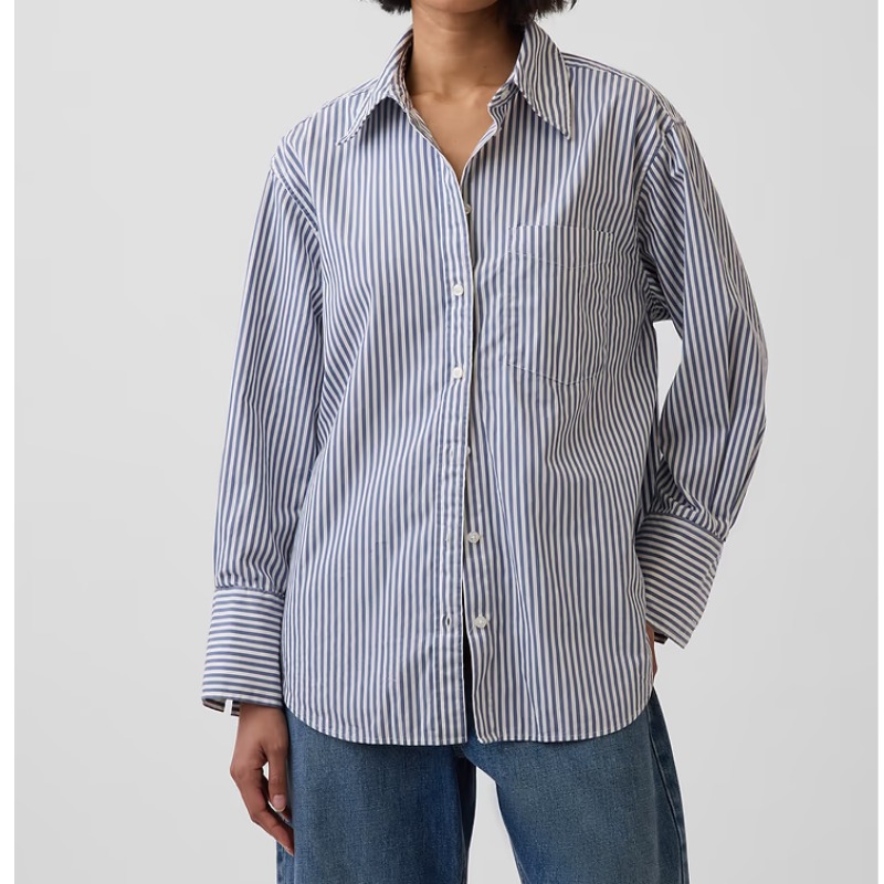 Organic Cotton Poplin Big Shirt — GAP