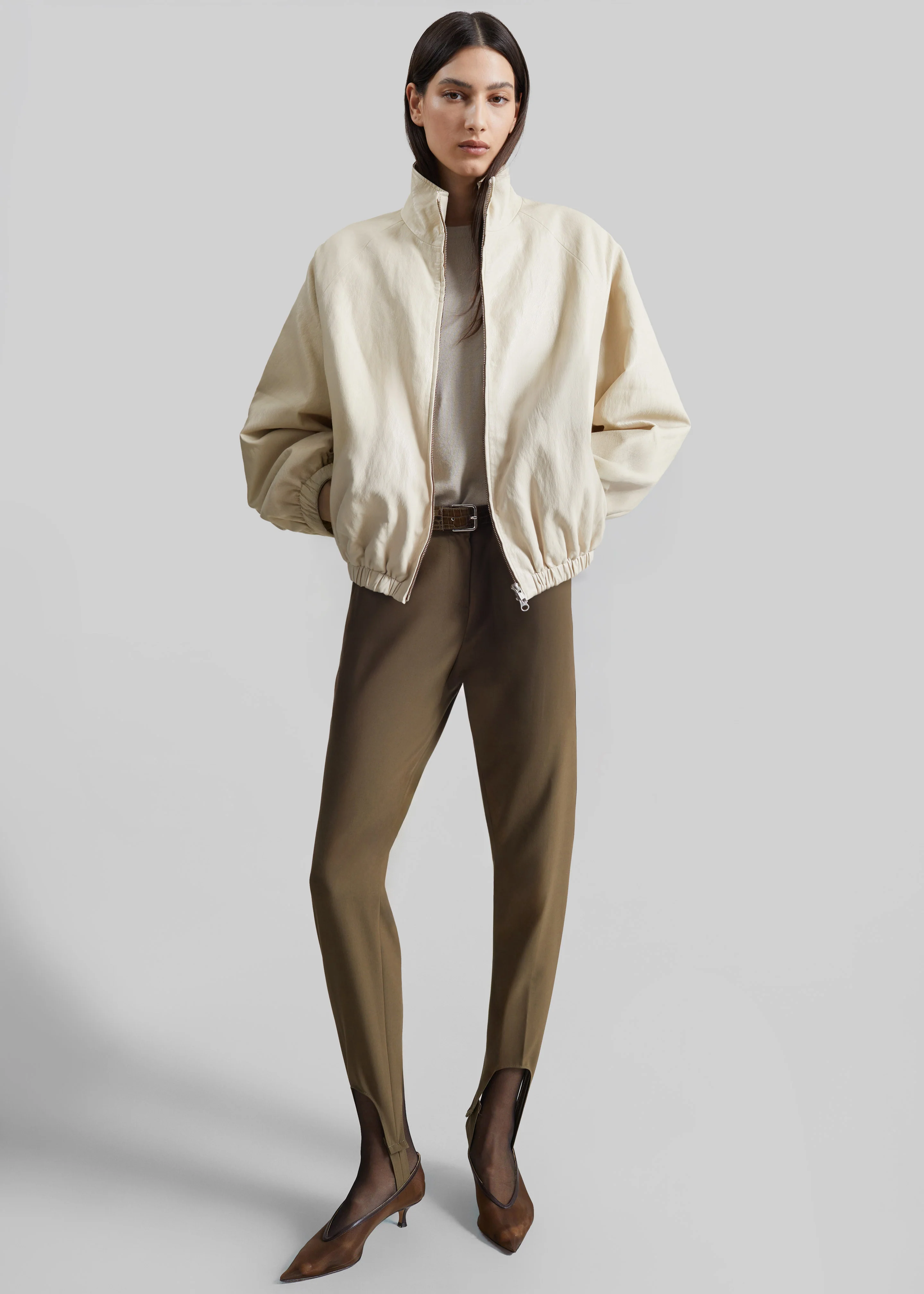 Cloud Faux Leather Bomber Jacket — The Frankie Shop