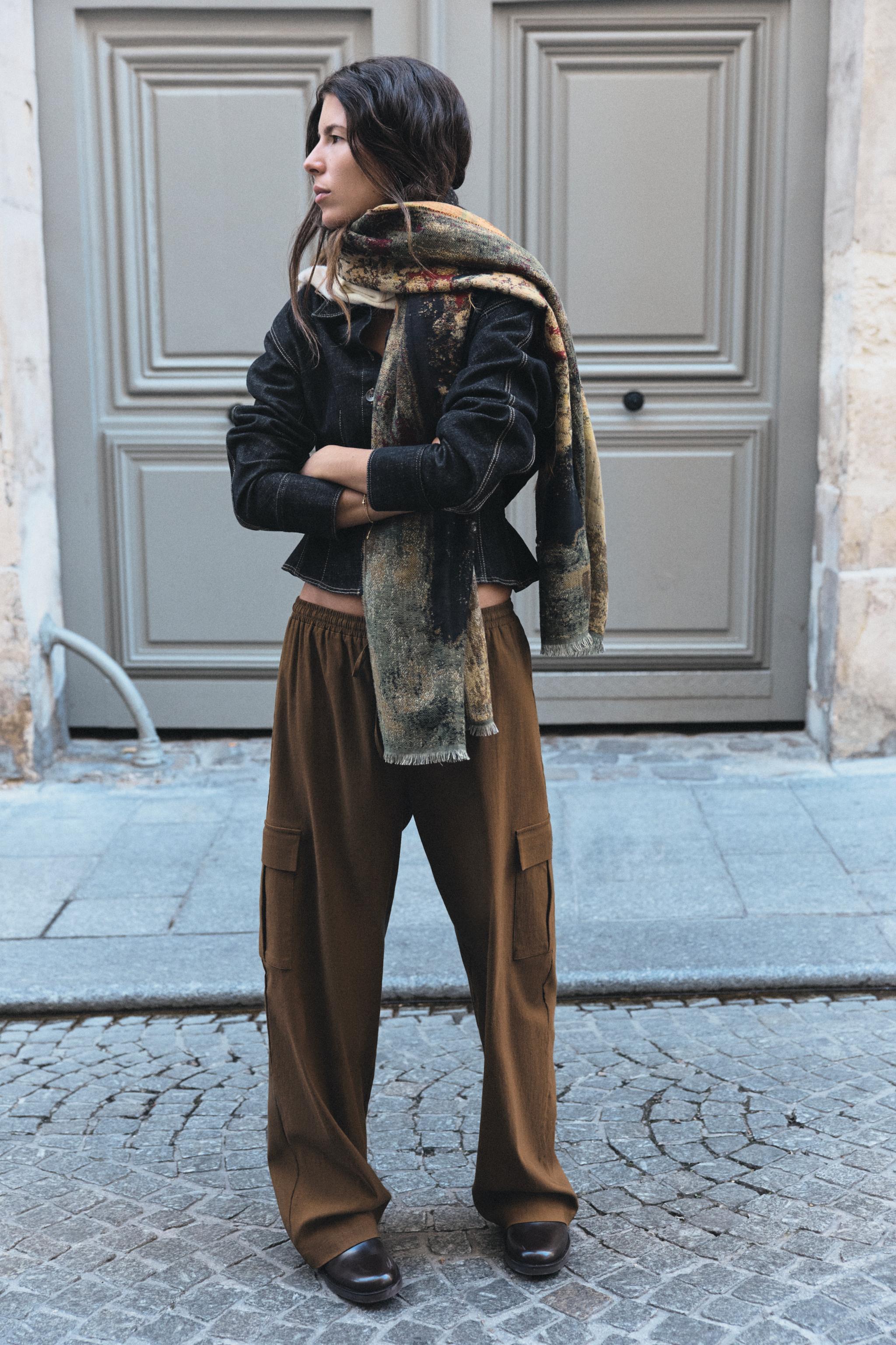 TAPESTRY PRINT JACQUARD SCARF — Zara