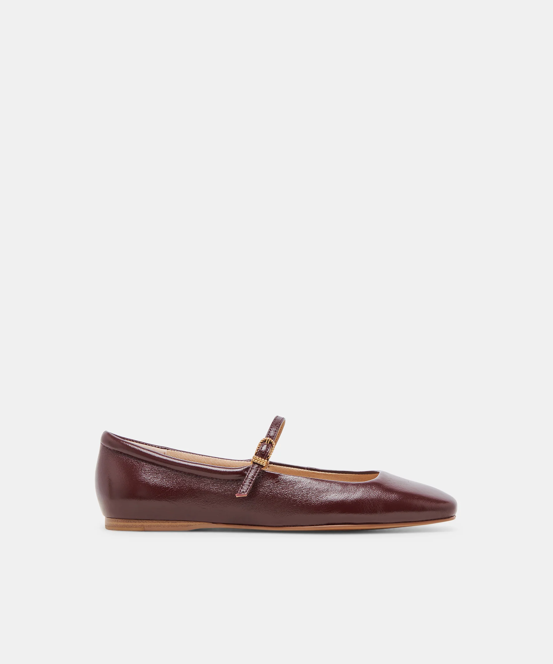 Reyes Ballet Flats Cranberry Crinkle Patent — dolce vita
