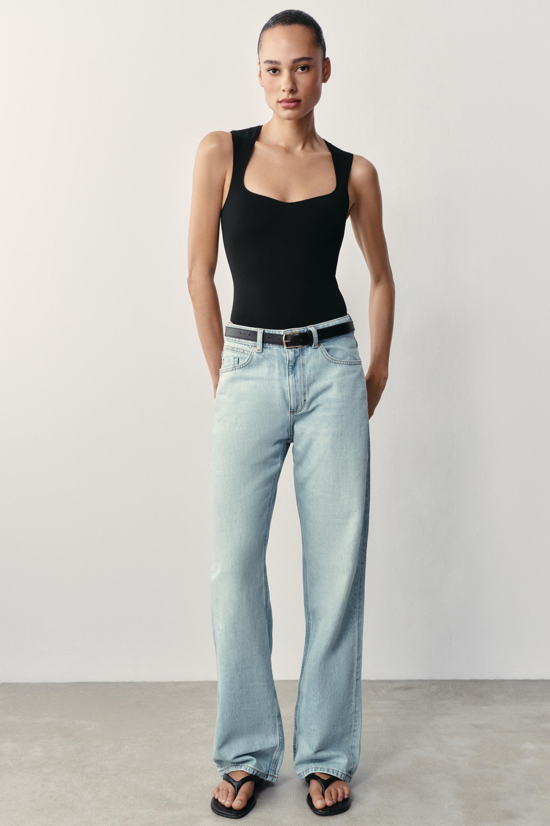 Stretch Square Neck Bodysuit — Zara