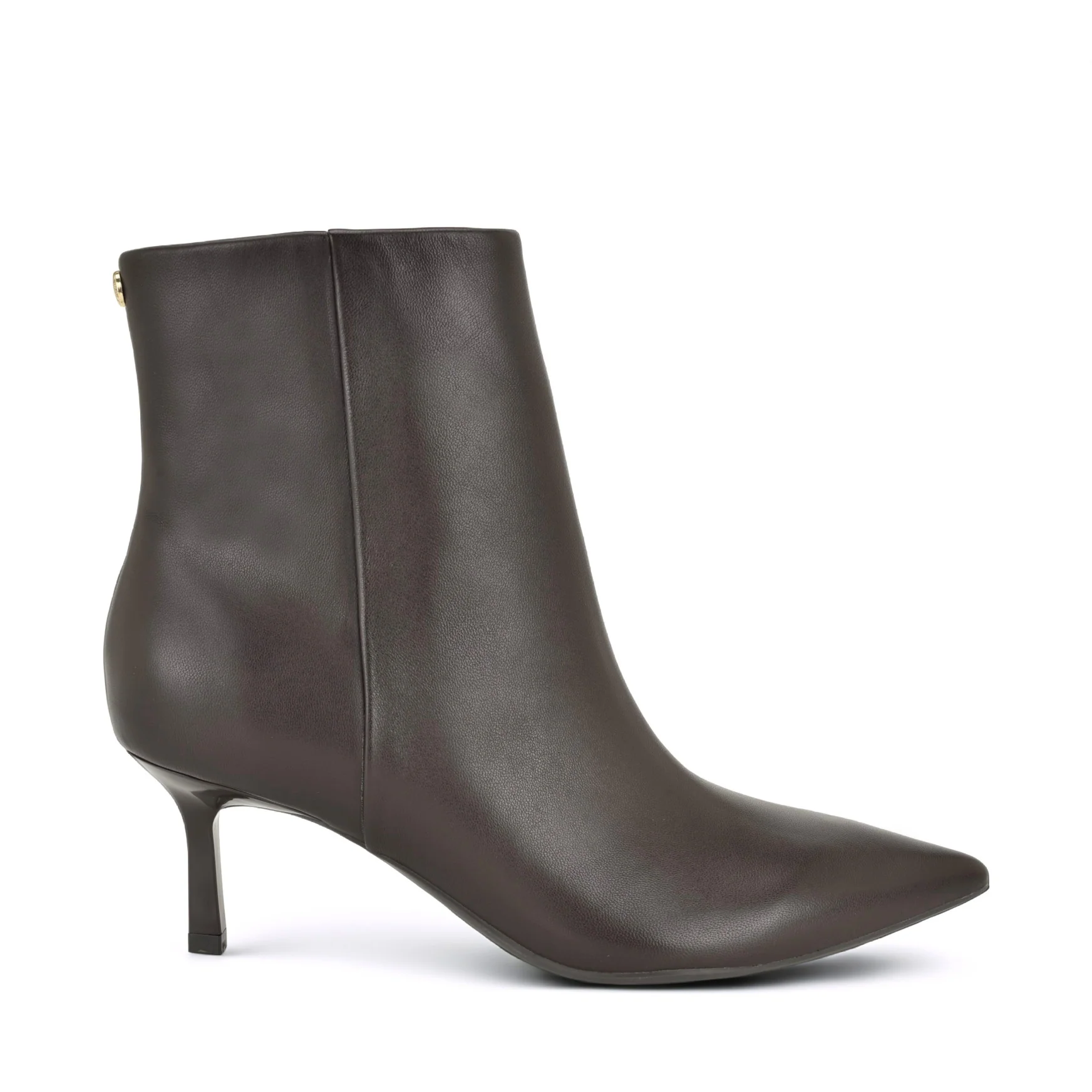 Kryger 9x9 Pointy Toe Booties - 5 / M / Dark Brown Leather — Nine West