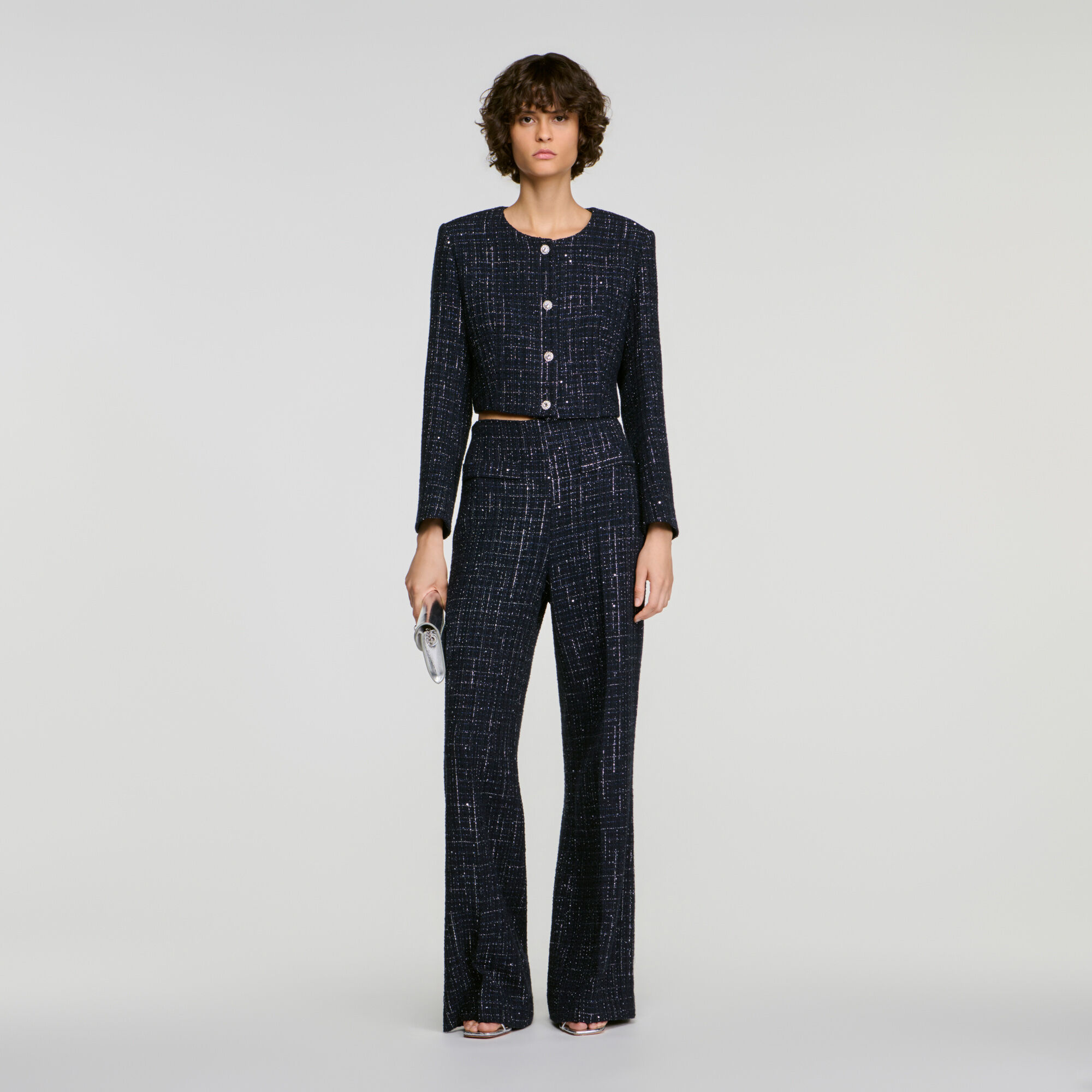 Decorative tweed jacket — Sandro