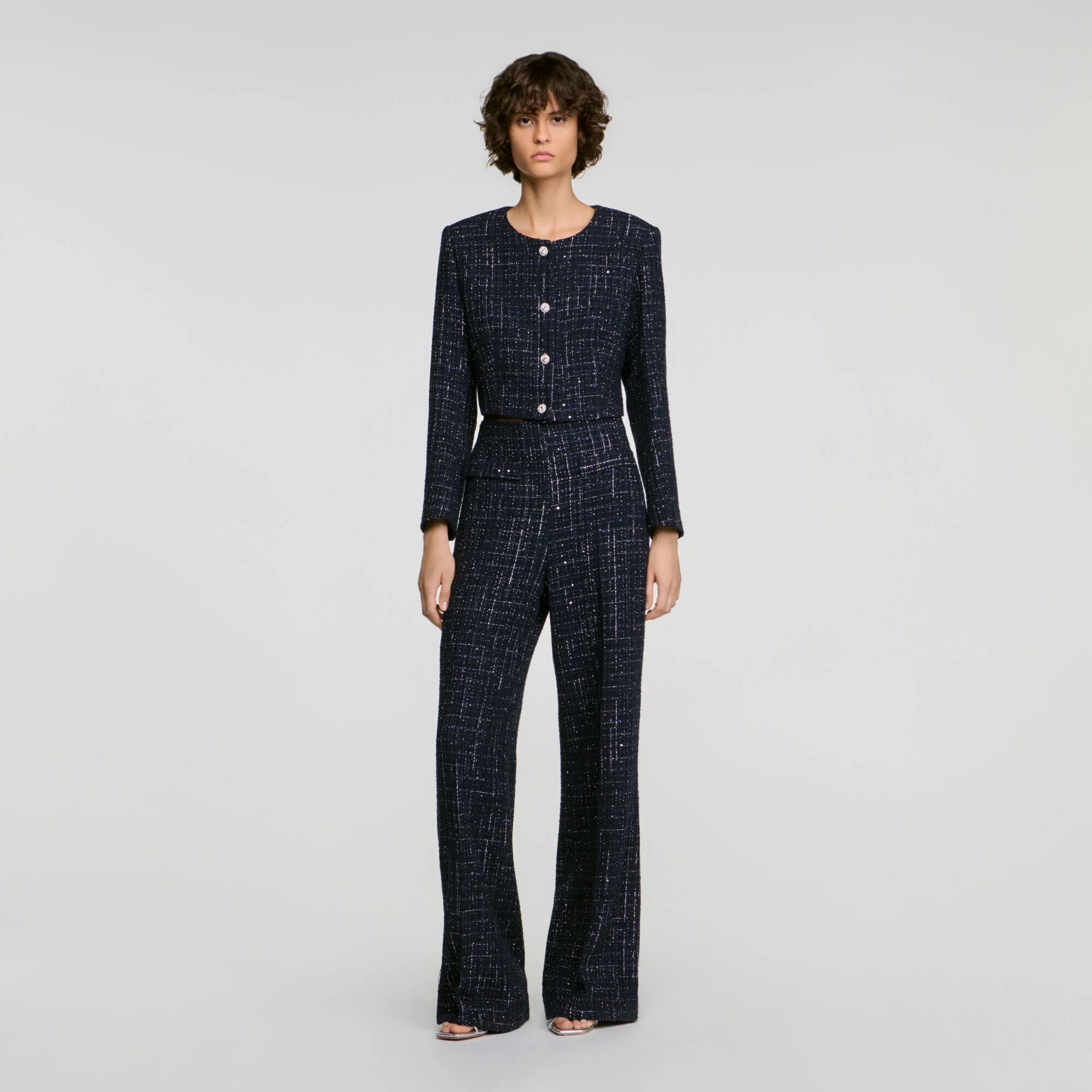 Decorative Tweed Trousers — Sandro